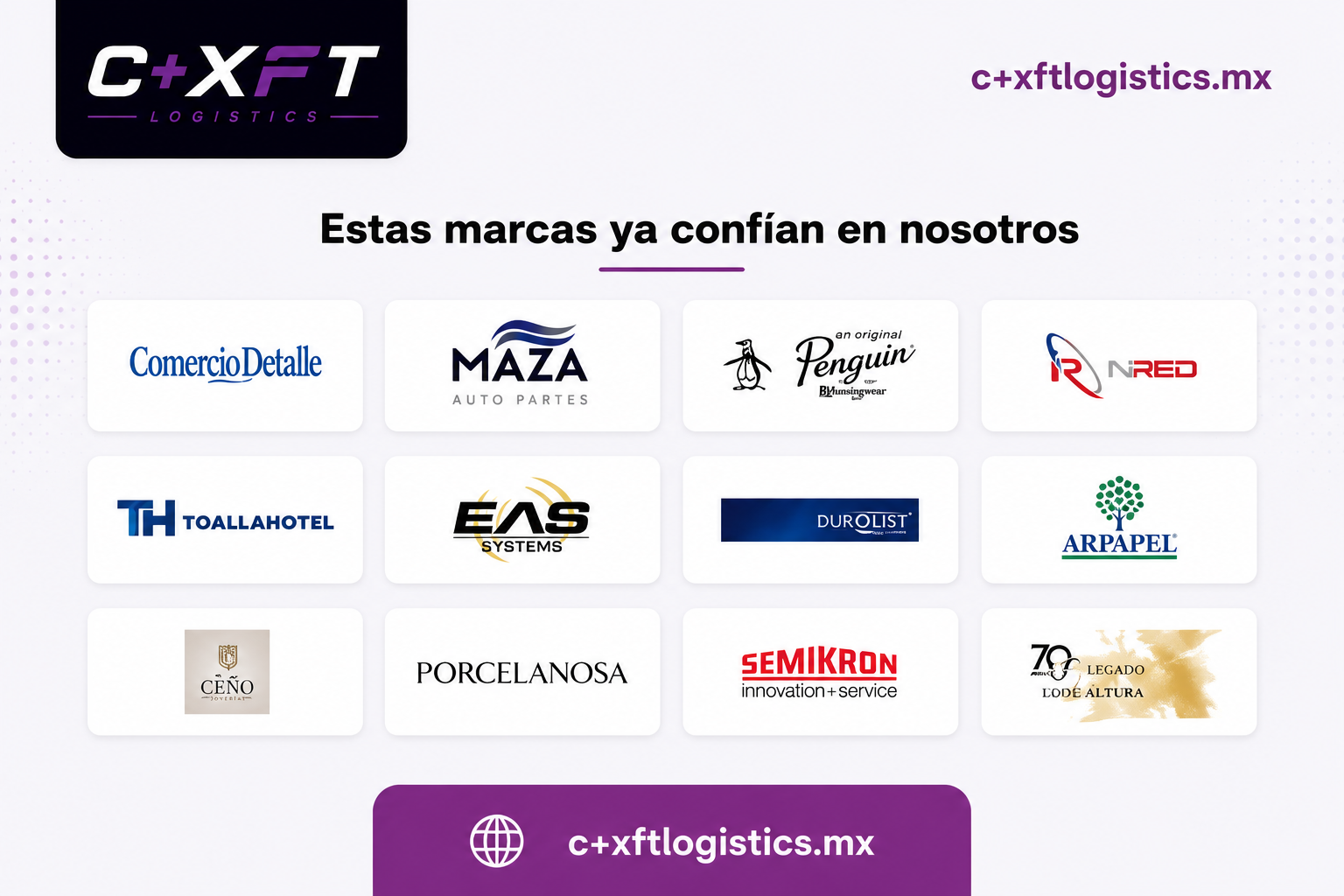 Marcas que confian en C+XFT Logistics