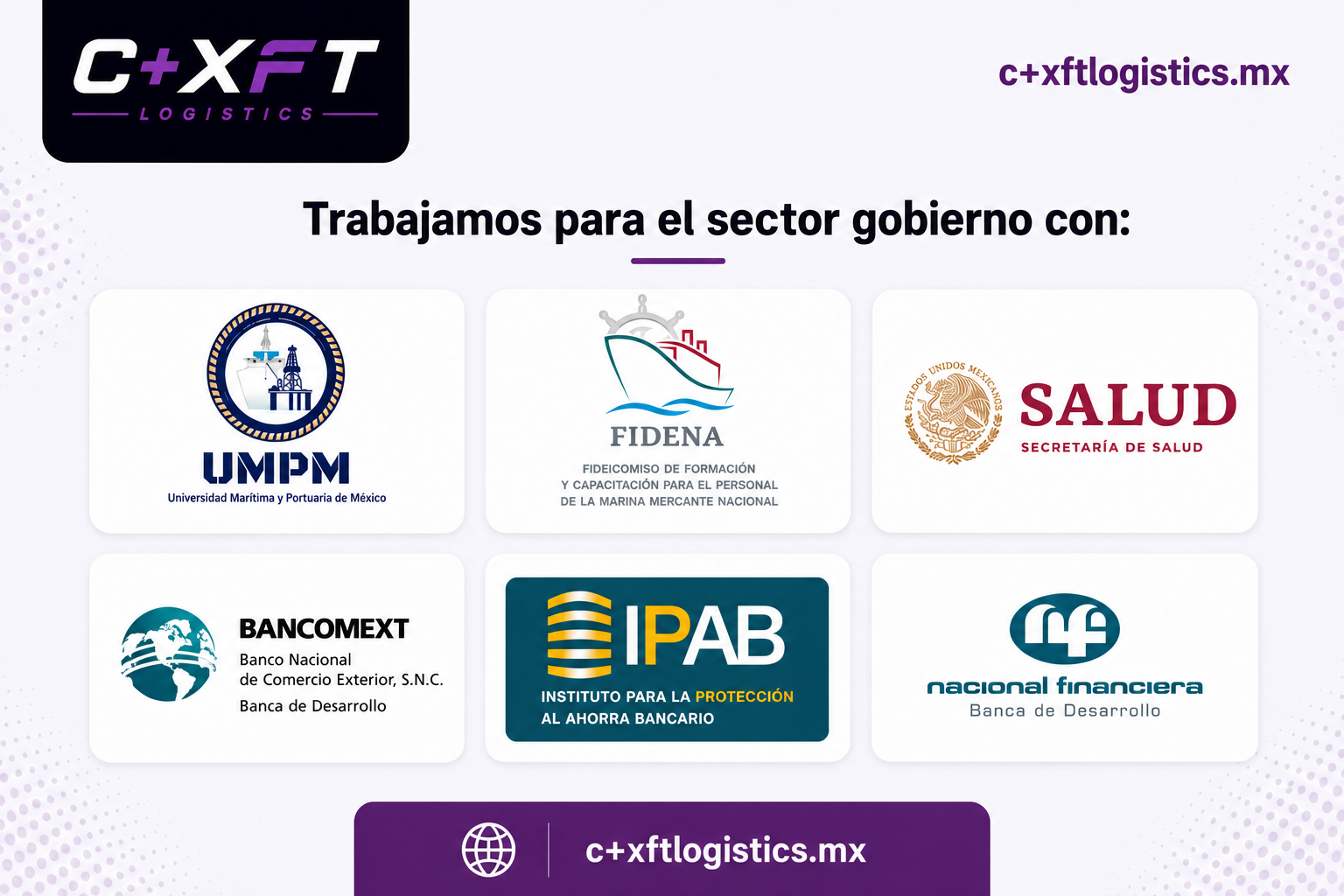 Sector gobierno con el que trabaja C+XFT Logistics